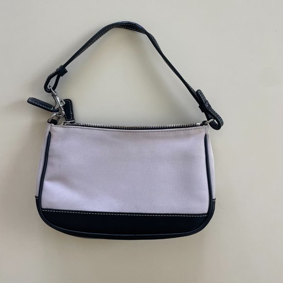 Coach Hampton Vintage Peach Leather Canvas Mini Bag - Picture 2 of 8